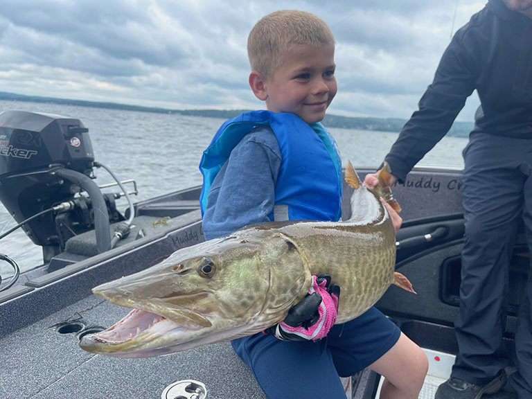 Kids with Muskies